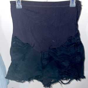 Maternity jean shorts